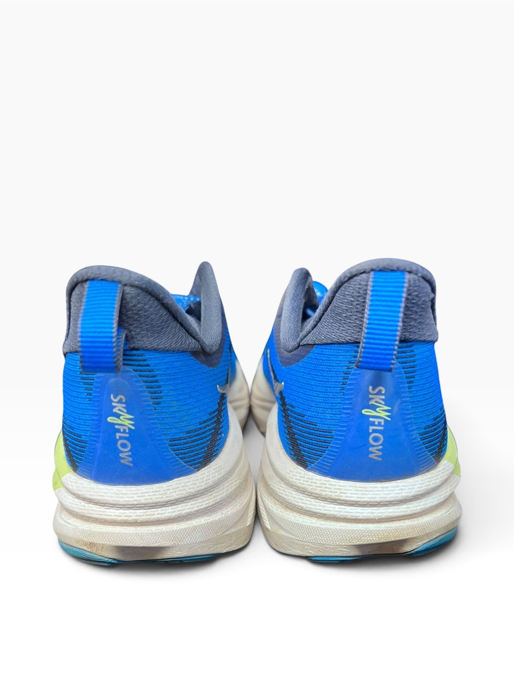 Hoka - Sky Flow Blue and Lime Athletic Shoes - 12D - - Picture 4 of 7